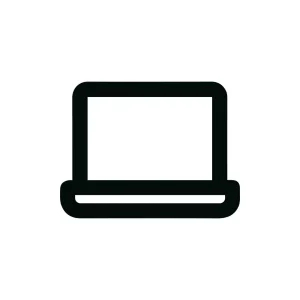 Simple Outline Laptop Computer Technology Device Icon