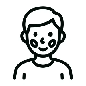 Simple Handdrawn Man Avatar Outline Style Icon