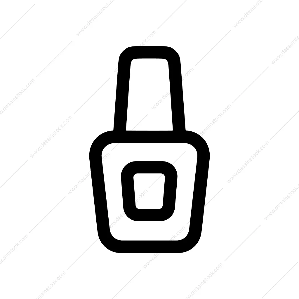 Outline Simple Nail Polish Bottle Beauty Icon