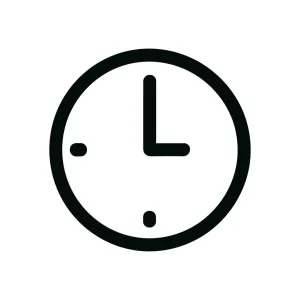 Simple Outline Round Clock Time Management Icon