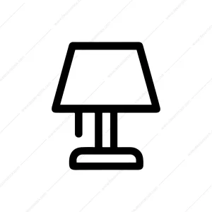 Simple Outline Table Lamp Interior Design Element
