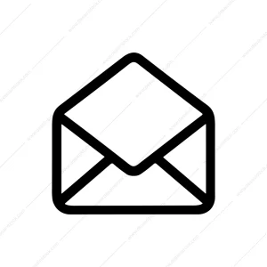Simple Outline Open Mail Envelope Symbol Icon