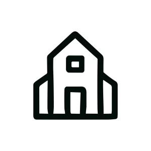 Simple Outline Style Isolated Building Sign Shape Icon Symbol