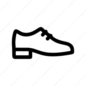 Outline Simple Oxford Shoe Footwear Graphic Icon
