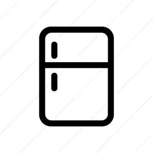 Minimalist Outline Refrigerator Two Door Appliance Symbol Icon