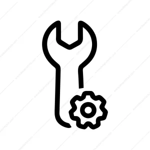 Simple Line Wrench Gear Configuration Setting Tool Icon