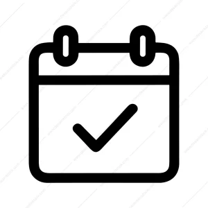Simple Outline Calendar Checkmark Date Appointment Planning Icon