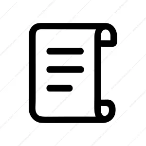 Simple Outline Document Scroll Paper Page Icon