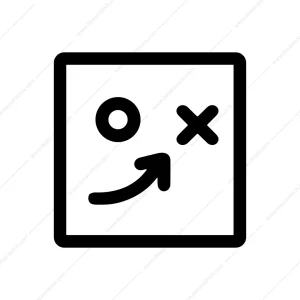 Simple Bold Strategy Diagram Circle Cross Arrow Icon