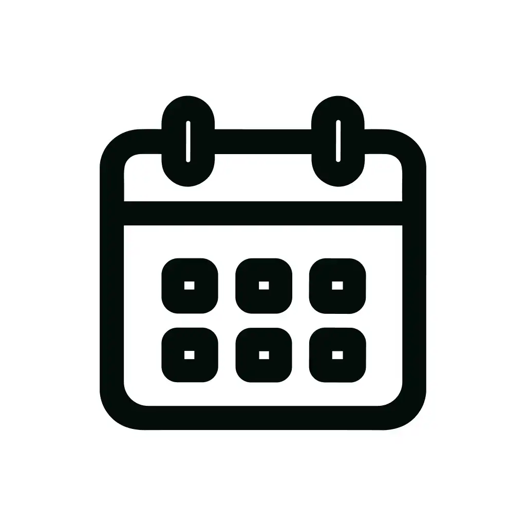 Minimalist Outline Calendar Organizer Schedule Event Reminder Icon