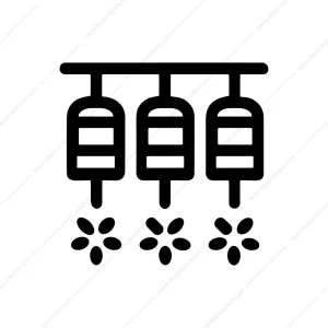 Minimalist Outline Dispenser Flower Water Drop Icon Symbol