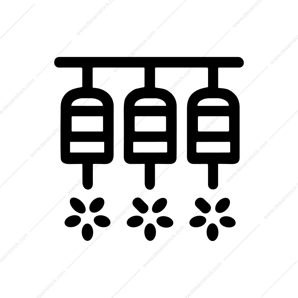 Minimalist Outline Dispenser Flower Water Drop Icon Symbol