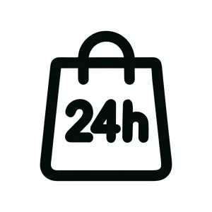 Line Art Twenty Four Hour Shopping Bag Icon