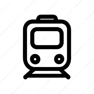 Minimalist Outline Train Transportation Public Transit Icon