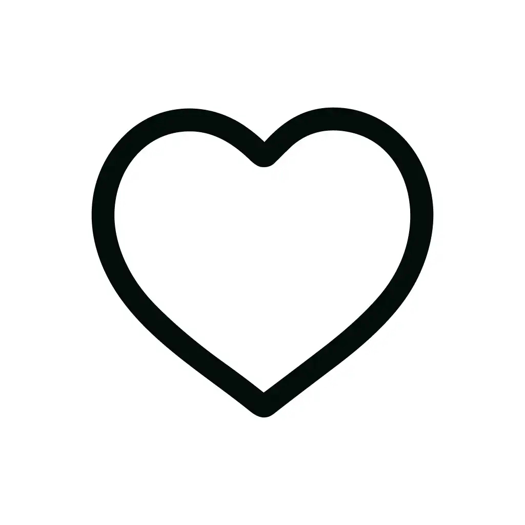 Simple Outline Heart Shape Romance Feeling Icon