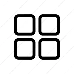 Simple Outline Grid Menu Application Interface Icon
