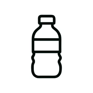 Simple Outline Bottle Minimalist Black Line Icon