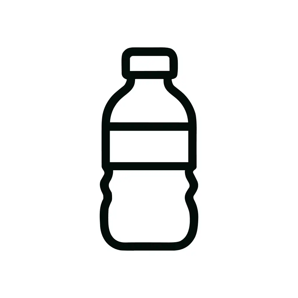 Simple Outline Bottle Minimalist Black Line Icon