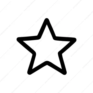 Handdrawn Simple Star Shape Outline Graphic Icon
