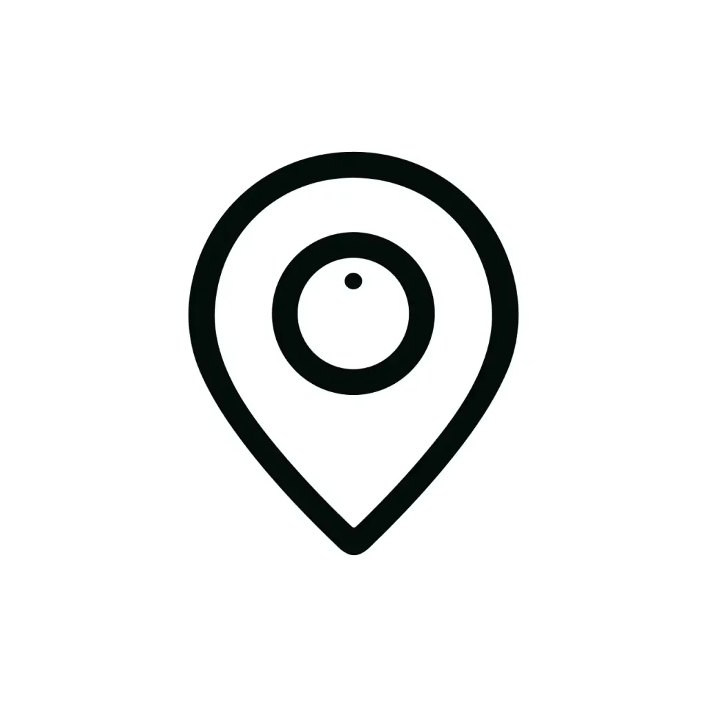 Simple Line Style Destination Pointer Symbol Sign Location Pin Icon