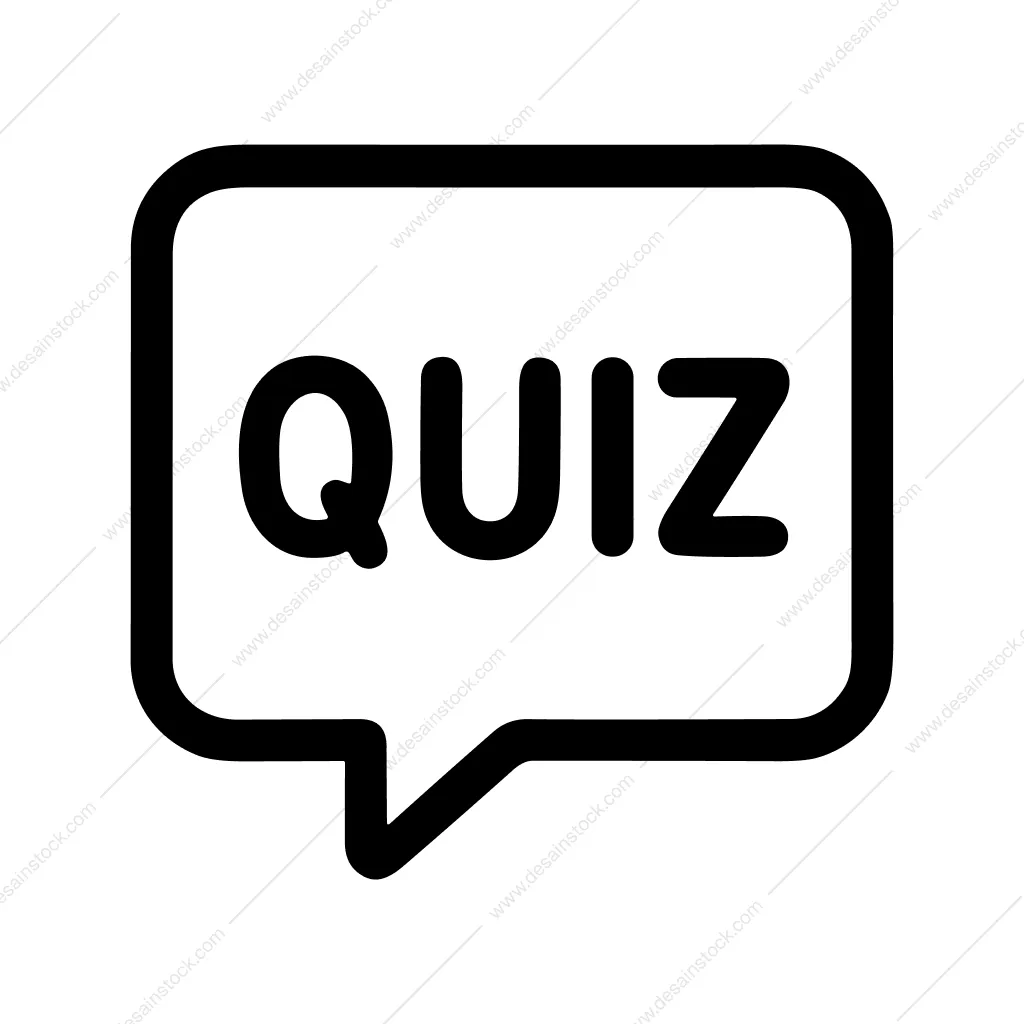 Minimalist Outline Quiz Speech Bubble Style Icon