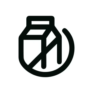 Outline Simple Milk Dairy Free Symbol Allergen Warning Food Icon