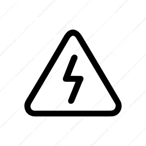 Simple Outline High Voltage Danger Electrical Hazard Icon