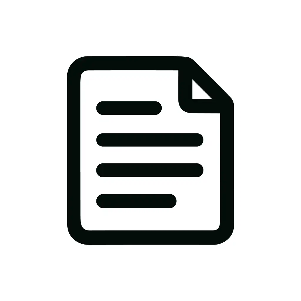 Simple Outline Document Page Note Paper Icon