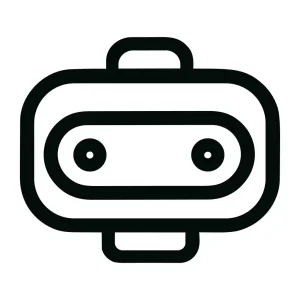 Minimalist Outline Robotics Sensor Shape Illustration Machine Element Icon