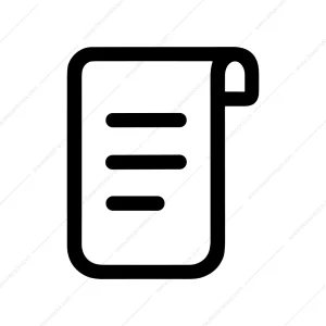 Simple Line Paper Document Icon Sign Symbol