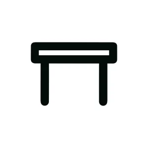 Simple Outline Table Furniture Minimalist Line Icon