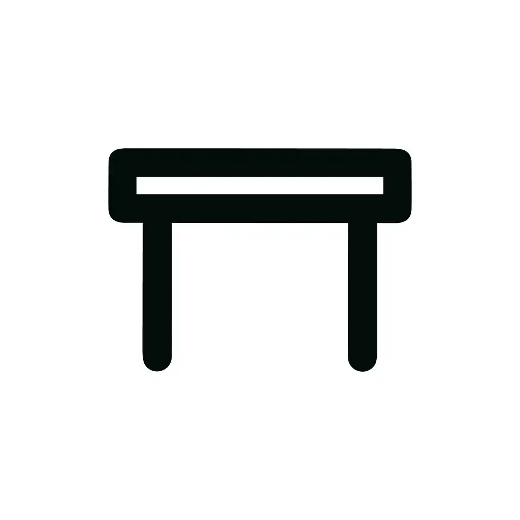 Simple Outline Table Furniture Minimalist Line Icon