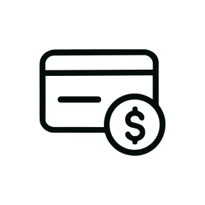 Outline Minimalist Credit Card Payment Method Line Icon