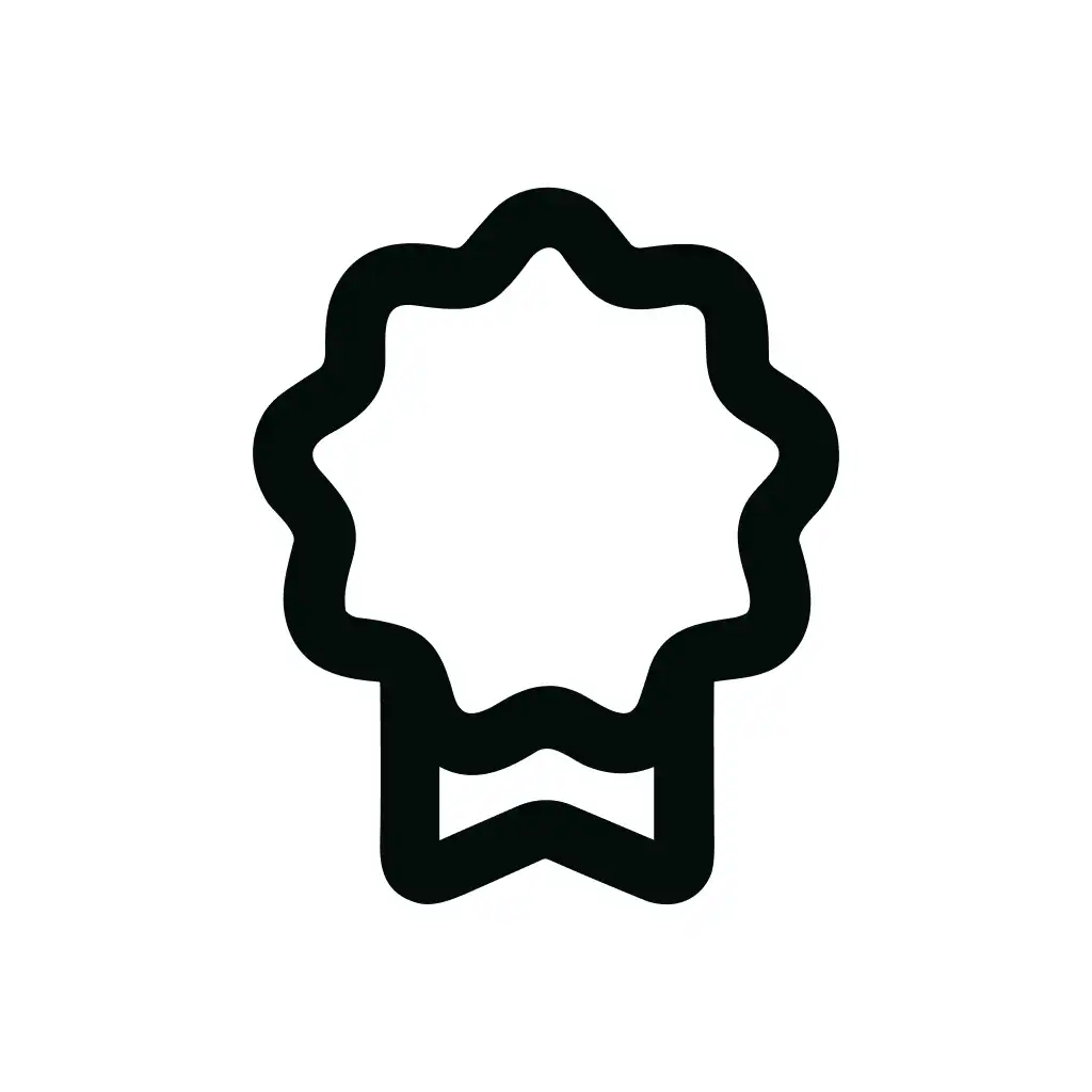 Simple Outline Award Medal Icon Shape Symbol