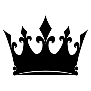 Simple Silhouette Royal Crown Symbol Sign Icon