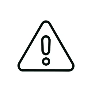 Simple Outline Style Triangle Exclamation Mark Icon Symbol Warning Sign