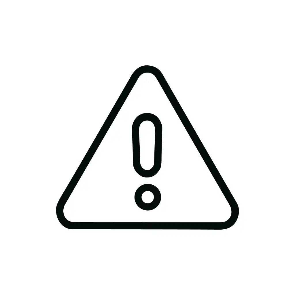 Simple Outline Style Triangle Exclamation Mark Icon Symbol Warning Sign