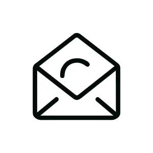 Simple Outline Open Mail Message Symbol Icon