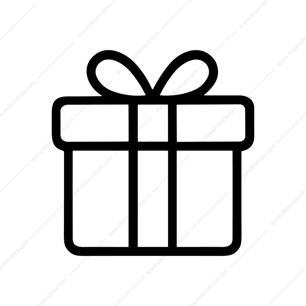 Outline Simple Gift Box Present Minimalist Icon