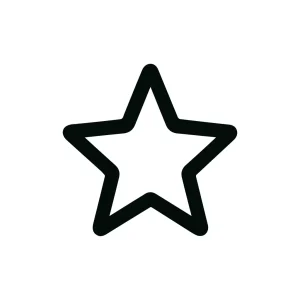 Simple Bold Outline Star Shape Sign Element