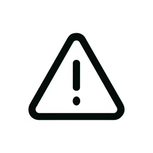 Minimalist Outline Triangle Exclamation Mark Attention Hazard Icon