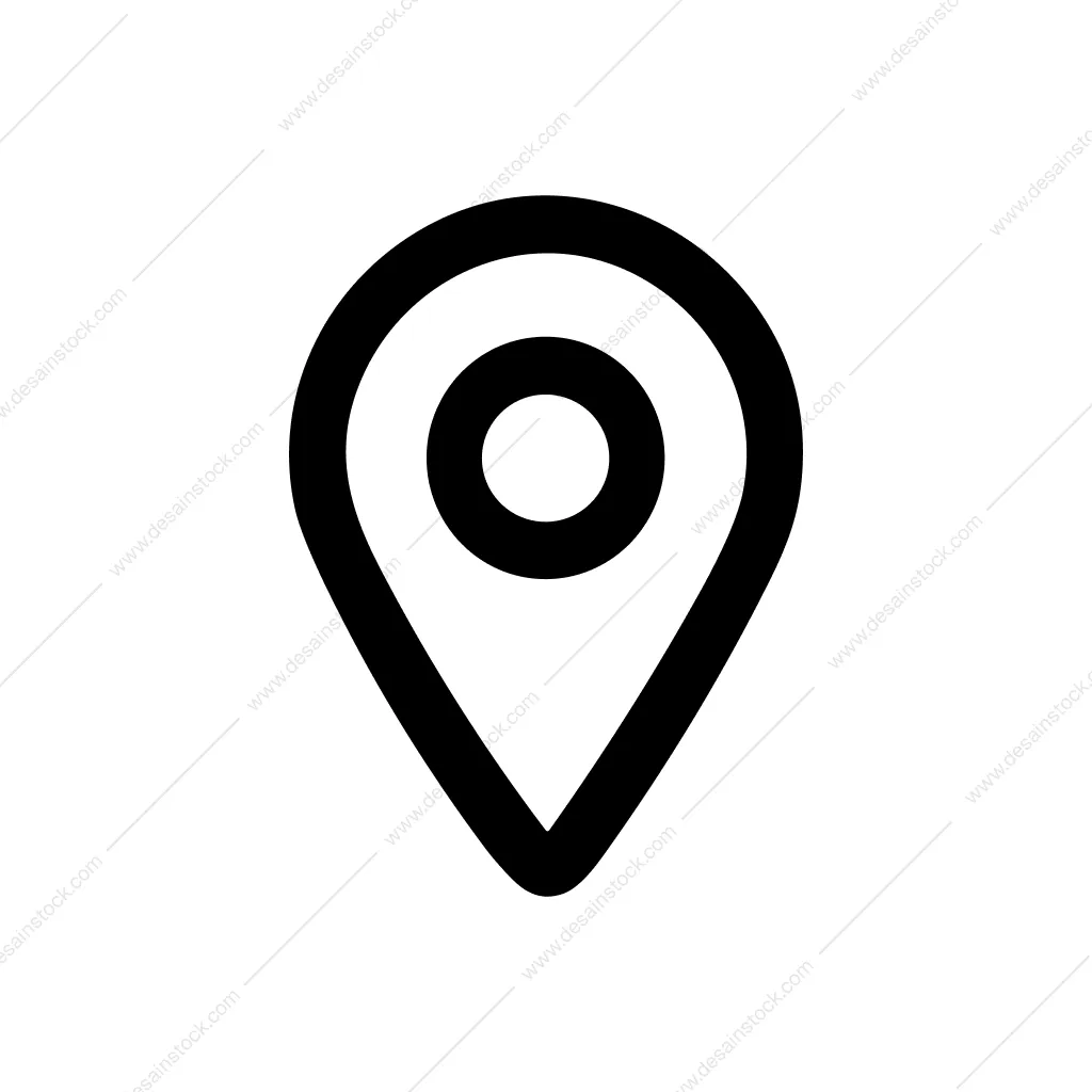 Simple Outline Pointer Location Symbol Navigation Icon