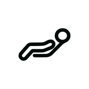 Simple Line Art Reclining Posture Relaxation Pose Figure Symbol Icon