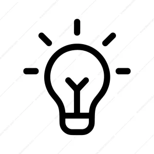 Outline Simple Lightbulb Idea Solution Sign Symbol Icon