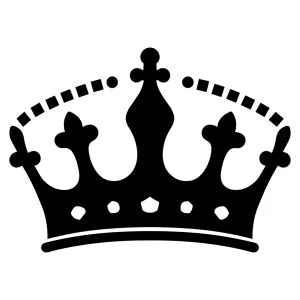 Simple Silhouette Royal Crown Symbol Design Icon