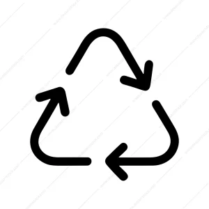 Simple Line Recycle Symbol Arrow Process Icon