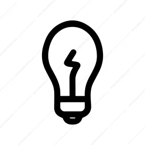 Simple Outline Light Bulb Idea Symbol Icon