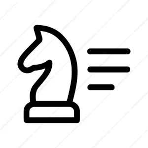 Outline Simple Chess Knight Speed Concept Icon