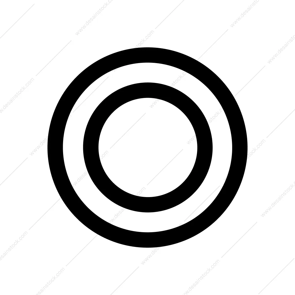 Simple Line Circle Double Shape Icon Graphic