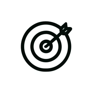 Simple Line Style Target with Arrow Achievement Icon